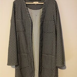 Max Studio Size S Black and White Duster Cardigan